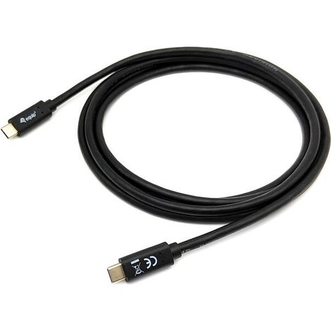CABLE USB-C MACHO USB-C MACHO USB 3.2 1M TRANSFERENCIA 5G 3A COLOR NEGRO (1/3)