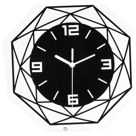 Horloge murale silencieuse. 30 cm. Horloge murale moderne avec fonction pendule. horloge originale pour le salon. le bureau et la pièce à vivre. (1/5)