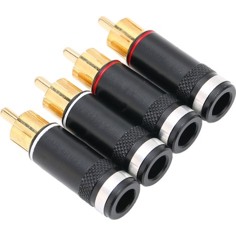 Connecteur Audio RCA Doré 24K Preffair R1764 pour Jack 6.5 mm - Qualité Supérieure