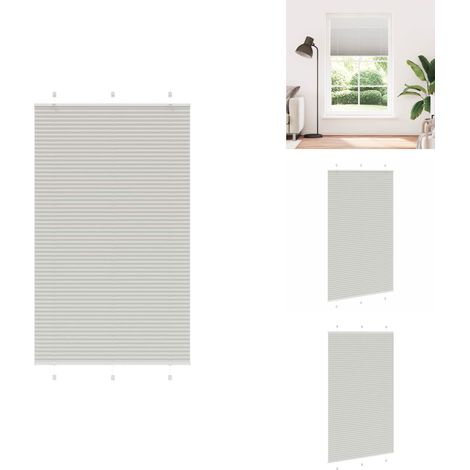 Store plissé gris clair 120x200cm largeur du tissu 119,4cm - Store Plissé - Stores Plissés - Store Plissé De Fenêtre - Plisse Aveugle (1/5)