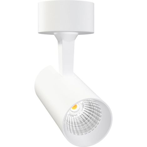 Picolo Base Faretto LED Orientabile 9,5W Bianco Opaco - Ottiche Intercambiabili 15º/38º/60º, Switch CCT 2700K/3200K/4000K - Beneito & Faure (1/2)