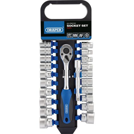 Draper Tools 22-Piece Metric Ratchet Socket Set with 3/8" Drive (1/5)