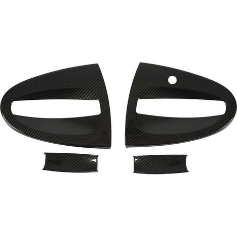 pièces de garniture de poignée de porte extérieure de voiture style fibre de carbone, remplacement pour Smart Fortwo W451 2 (1/4)