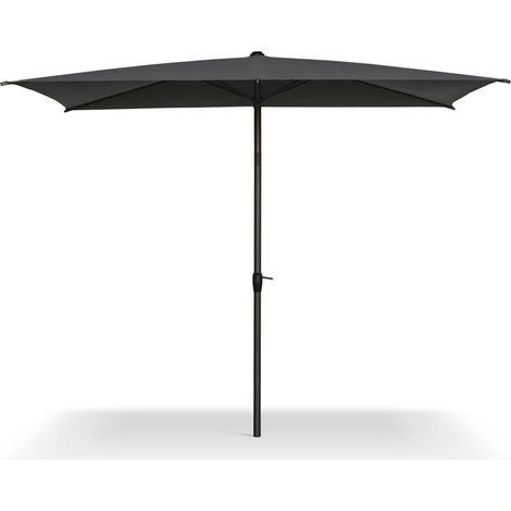 Ombrellone Quadrato per Balconi e Veranda Orientabile con Snodo 2x3 Metri Grigio (1/5)