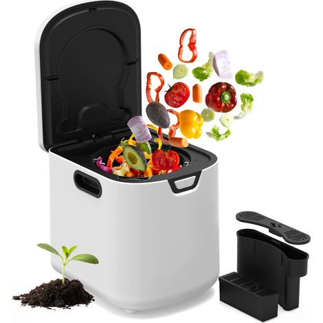 Puluomis – Composteur électrique intelligent 4.2L – Conversion rapide des déchets en engrais – Auto-nettoyage 30 min – Silencieux ≤48 dB – Affichage LED