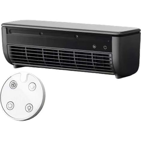 Ventilateur mural rafraîchissant, mini climatiseur sans pales à refroidissement rapide, ventilateurs électriques silencieux sans fil avec télécommande A (1/5)