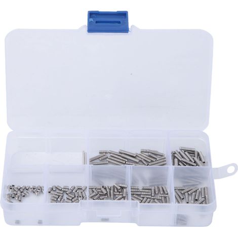 Vis Sans Tête M2.5 Acier Inoxydable 304 Din913 - Fixation Mécanique Résistante - Kit 212 Pièces Avec Outils (1/5)