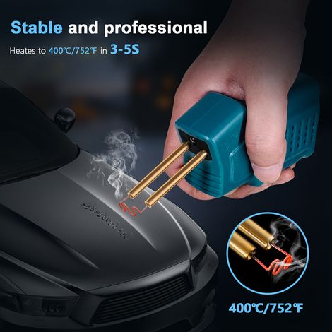[JAMAIS UTILISÉ]Machine de soudage plastique portative, kit de réparation de fissures de panneaux de voiture portable, agrafeuse thermique à chaud, ensemble d'outils de réparation plastique avec 400 a