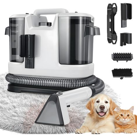 Appareil de nettoyage pour tissus et moquettes, 15kPa 450W Nettoyeur pour moquettes et tissus avec grand réservoir et long câble Multifonction pour Canapés,Tapis,Moquettes,Matelas,Voiture,Nettoyage Ef (1/5)