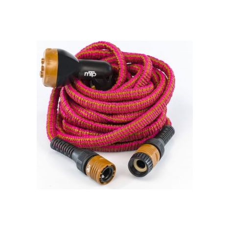 TUBO IRRIGAZIONE ESTENSIBILE WALLY ITALY - MT 7,5/15 BRONZO/AZZURRO +RACCORDI+PISTOLA - 1 pezzo