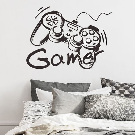 Sticker mural 42 x 30 cm jeu vidéo sticker mural décoration art décoration maison sticker mural (1/5)