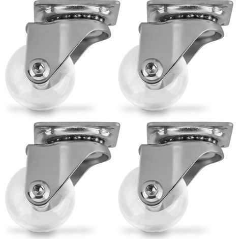 4 pièces Roulettes pivotantes Hauteur 51 mm SWIFT Ø 35 mm (1/5)