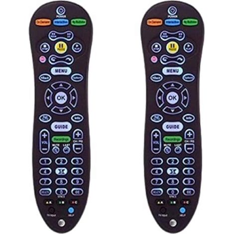 Lot de 2 télécommandes de remplacement S30 compatibles avec les récepteurs U-Verse, télécommande universelle pour téléviseur, noires (1/4)