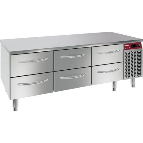 Soubassement réfrigéré 6x 1/2 tiroirs GN 1/1 - Diamond