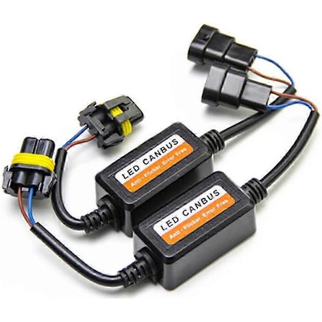 2 décodeurs Canbus sans erreur pour ampoules de phares LED, feux antibrouillard, Can-Bus H1 H3 H4 H7 H11 9005 9006 880 H13 (1/5)
