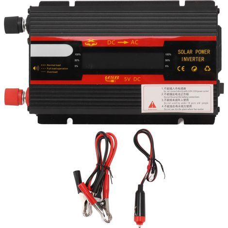 Convertisseur d'inverseur de puissance de voiture de 600 W Watt solaire avec écran LCD pour la production éolienne (1/5)