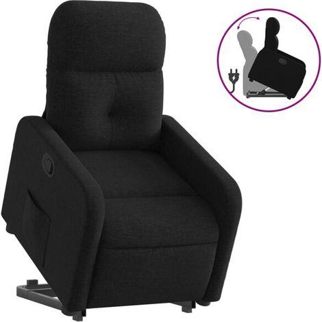 Fauteuil inclinable en tissu noir (1/5)