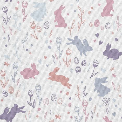 Tissu d'extérieur décoratif Oxford - Motif lapin de Pâques I DX276 (1/5)