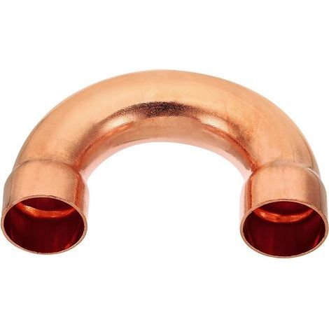 Raccord Coudé Cuivre pour Tuyaux Gaz, 25.4mm Raccord Tuyau d'Arrosage Durite Essence, Raccords Tuyauterie à Pression pour HVAC Climatisation Plomberie, Épaisseur 1mm - U Forme (1/4)