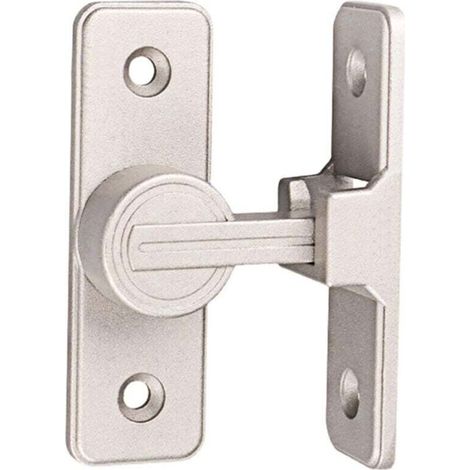 Serrure, serrure de fermeture, porte intérieure coulissante lumineuse 90 °, crochet loquet, porte à bascule, boulon de verrouillage, antivol, serrure de porte lumineuse (argent plaqué 8 (1/4)