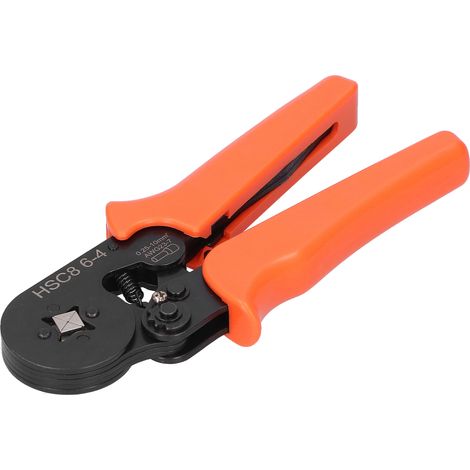 Pince à sertir HSC8 6-4, auto-réglable, modèle mini, outil de câblage compact pour connecteurs, mâchoires précises, poignées ergonomiques, sertissage fiable, usage professionnel et bricolage. (1/5)