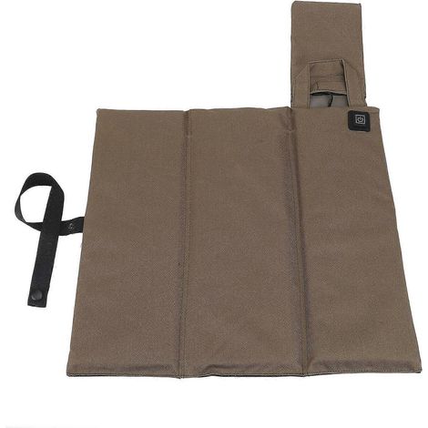 Beheizbares Sitzkissen aus Polyester, bequem, tragbar und faltbar, für drinnen und draußen, olivgrün