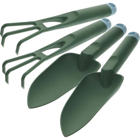 Lot de 2 D'outils de Jardinage en Plastique Vert Mini Outils Portables Solide pour Plantation Adaptés aux Plantes D'intérieur et Petits Bonsaïs en Jardinage (1/5)