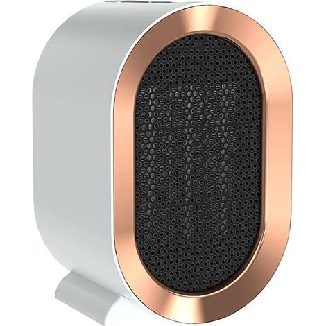 Chauffage Soufflant 1200W, Portable PTC en Céramique 1S Chauffage Rapide Silencieux, Chauffage Électrique Economique, Mini Radiateur Soufflant pour Salon, Chambre, Salle de Bain - Blanc (1/4)