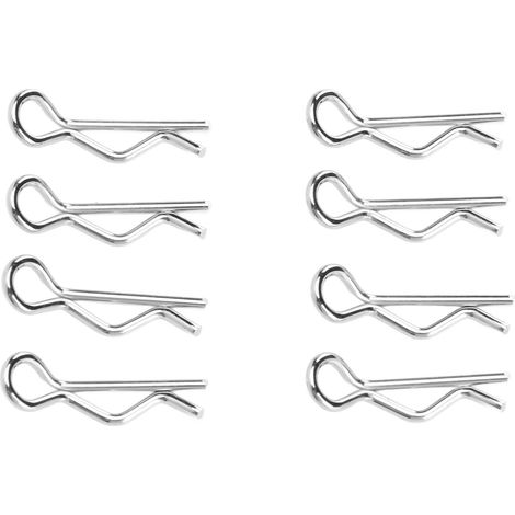 8Pcs Broches de Carrosserie RC Métal Inoxydable Pinces en R pour Voiture Télécommandée Échelle 1/12 1/14 Universelle (1/5)