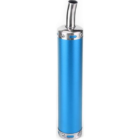 Silencieux d'échappement en acier inoxydable 20 mm/0,8 pouce, pièce de rechange pour motos deux temps, bleu. (1/5)