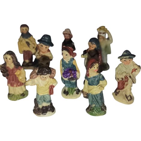 10 Mini Pastorelli piccoli cm3.5  Presepe statuine assortite Personaggi Pastori