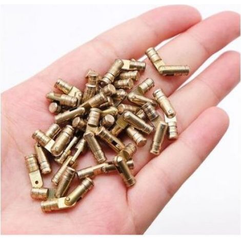Charnières Barrel - Charnières Cachées En Cuivre - Pour Boîtes À Bijoux Bois DIY - 10 x 4 mm - 30 Pièces (1/5)