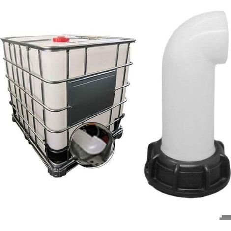 2pcs Buse de réservoir d'eau - Vanne cuve à eau Adaptateur IBC 60mm - Blanc (1/4)