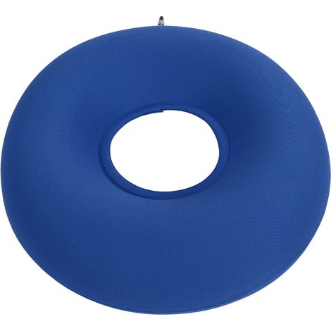 Coussin Gonflable en Forme de Donut Anti-Escarre, Anneau Gonflable Épaissi pour Patients et Personnes Âgées, Bleu, Rond et Confortable (1/5)