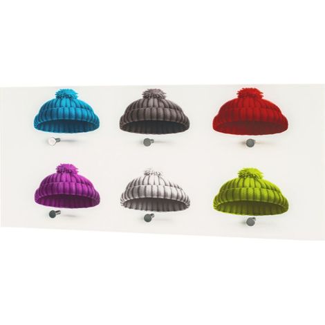 Patère Murale en Verre "Bonnets" 90cm Blanc