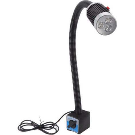 Lampe de travail magnétique LED 9 W 24 V à col de cygne flexible en aluminium antirouille pour l'industrie (1/4)