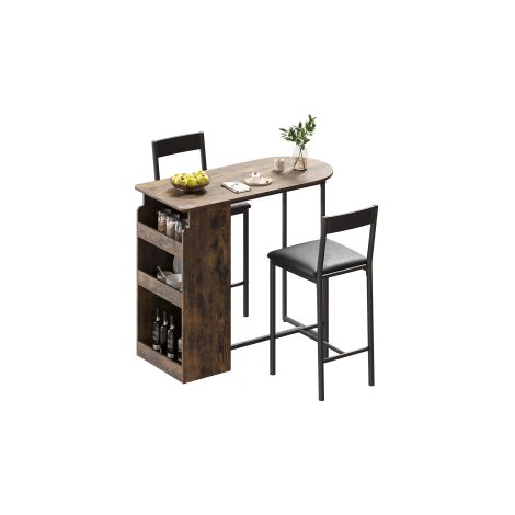 IDEALHOUSE Ensemble table bar vintage demi-cercle (1/3)