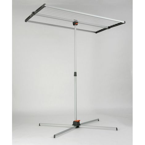 Séchoir à linge Swing 200 pliable – Longueur de séchage 18,9 m – Réglable 100-175 cm – Aluminium antirouille et pièces robustes – Juwel (1/5)