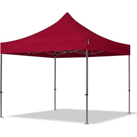 3x3 m Faltpavillon, PREMIUM Stahl 40mm, rot