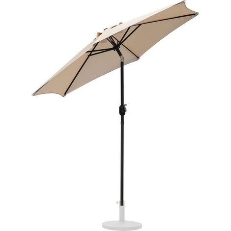 Garden Parasol Umbrella with Crank and Tilt UV Protection Market Table Parasol 3M Beige (1/5)