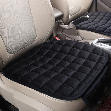 Autositzmatte – Wasserdichte, warme und rutschfeste Wintersitzkissen. Komfort-Sitzmatte mit Gummibasis (schwarz). (1/5)