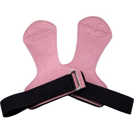 Bracelets antidérapants pour gants de sport - Gants de sport - Rose - Protection des mains pour chaussures de musculation avec barres de traction - Bracelets antidérapants roses (1/5)