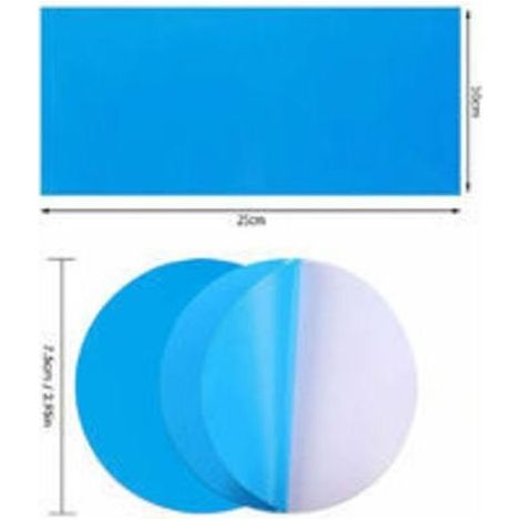 Réparation de liner de piscine – Kit de 20 rustines autocollantes en PVC pour piscines hors sol et enterrées, étanches et résistantes aux UV (1/5)