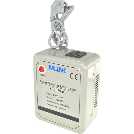 Transformador de Corriente 220V a 110V Convertidor 2000W Potencia Maxima (1/5)