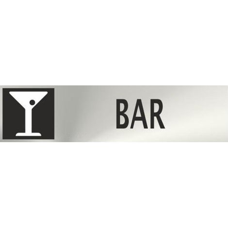 Informativa Bar Acero Inoxidable Adhesivo de 0'8mm 50 x 200 mm