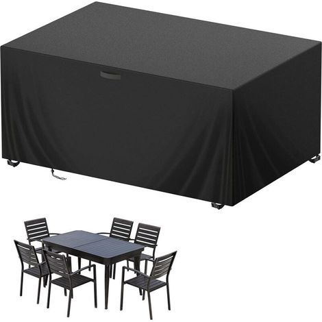 Housse Salon de Jardin Exterieur 180 x 120 x 74cm 420D Oxford Housse Table de Jardin Bache Salon de Jardin Imperméable Résistant à la Vent Pluie UV Déchirure (1/5)