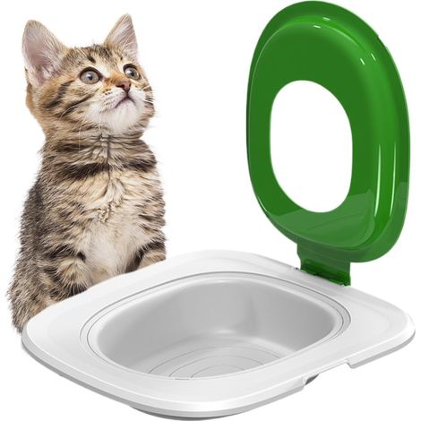 Katzentoilettensitz – Streutrainer und Reinigungshilfe für die Katzentoilette, wiederverwendbar
