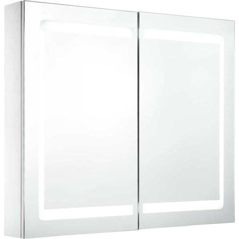 vidaXL Mueble de baño con espejo LED 80x12,2x68 cm (1/2)
