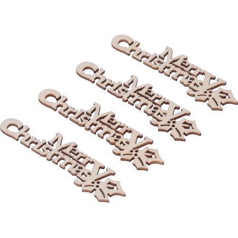 40 Pièces de Lettres en Bois de Noël pour Décorations d'Arbre et Créations Festives (1/5)