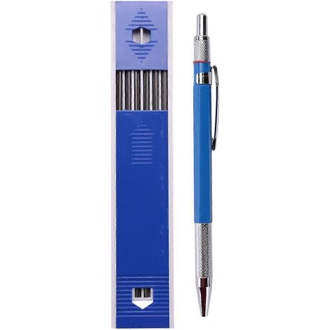 Porte-mine de soudeur avec 6 recharges rondes, marqueur de 2 mm pour soudeur de tuyaux, construction et travail du bois (1/4)